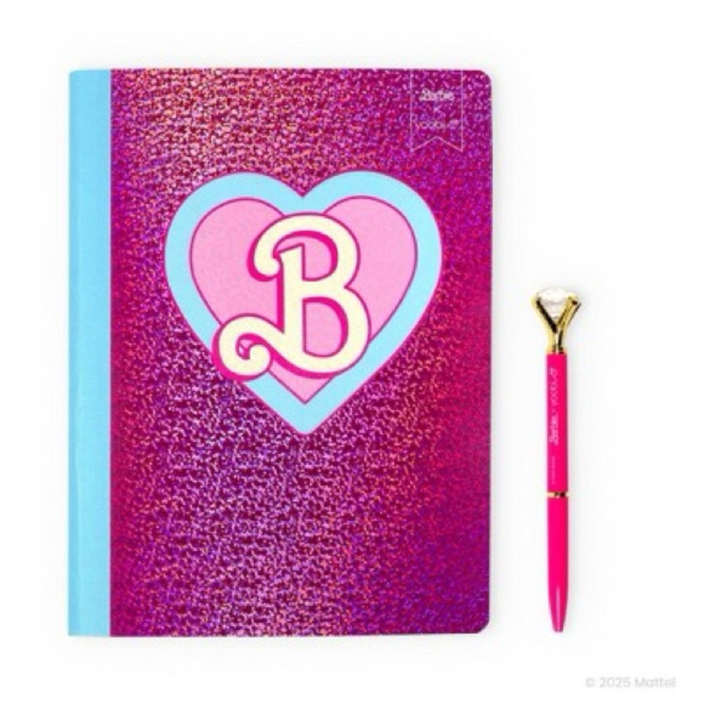 Yoobi X Barbie Glitter Pink Composition Notebook